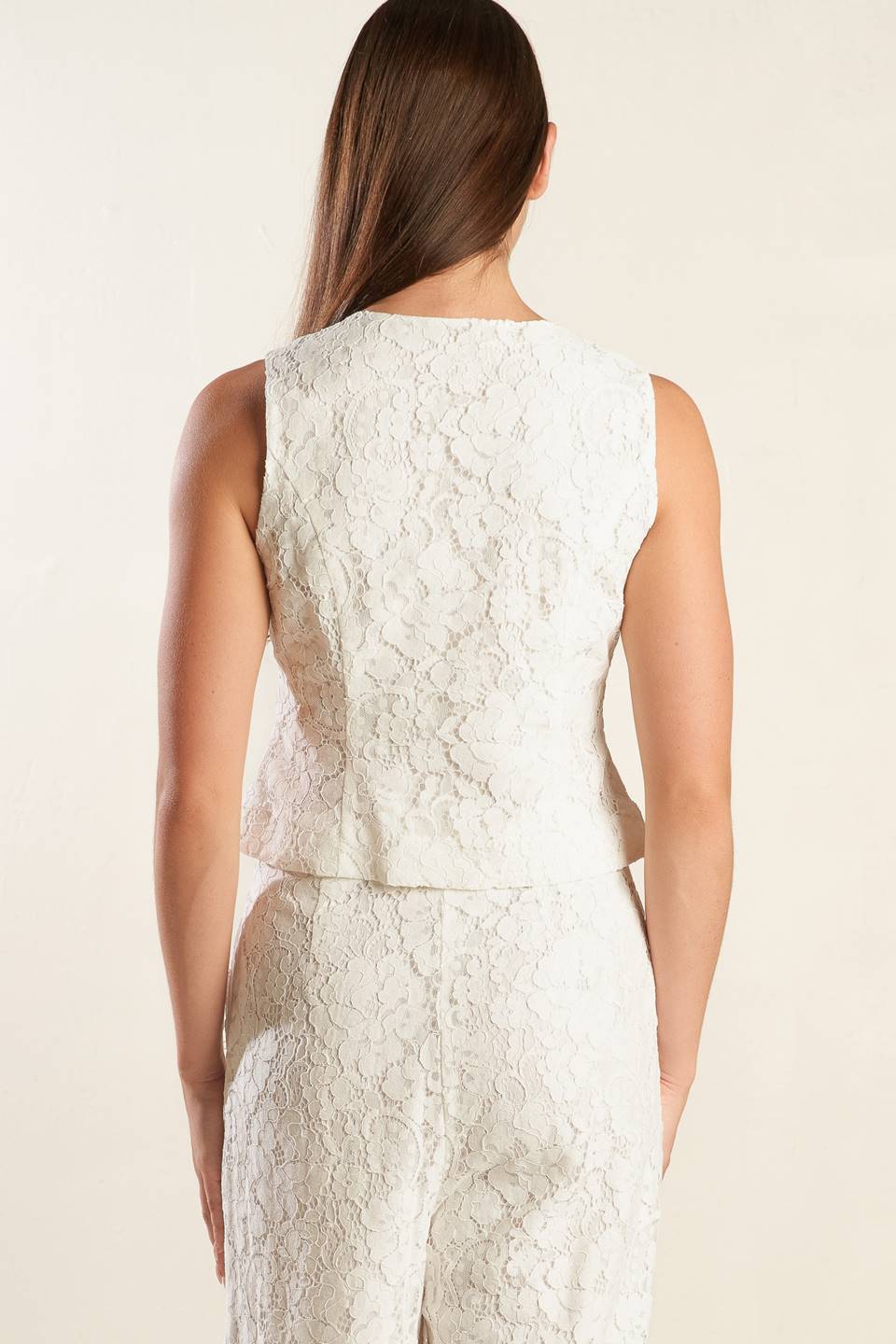 THINK LATER WOVEN LACE VEST Flying Tomato